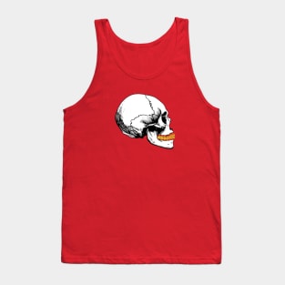 Skull with Candy Corn Teeth Tank Top